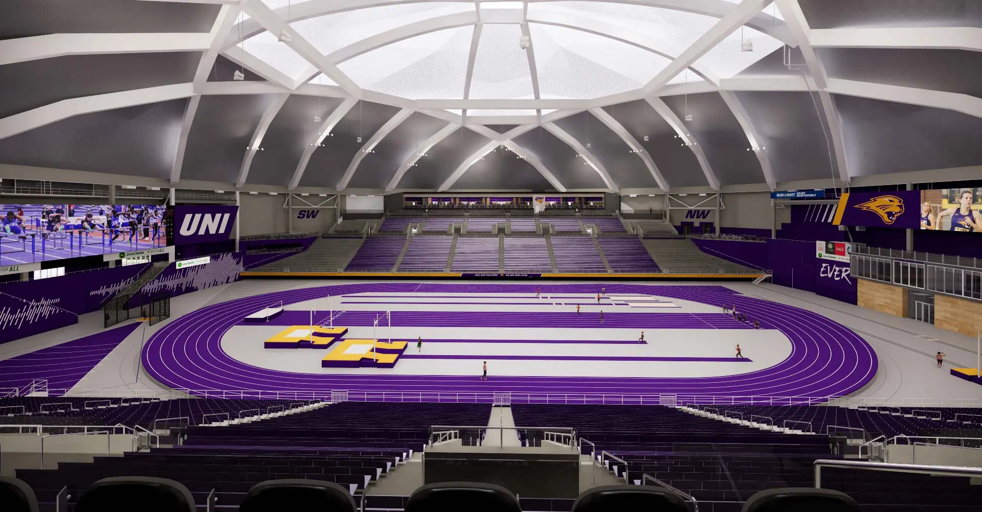 Wide shot of track rendering