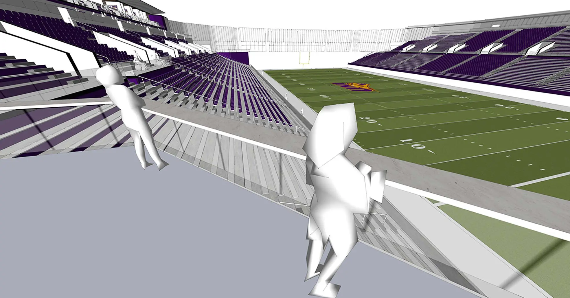 Lower party deck field view